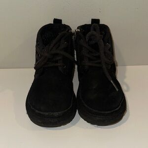 UGG Kids Black Lace-Up Neumel Boots